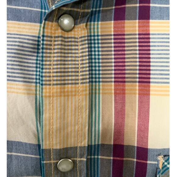 Big Mac Work Wear Plaid Shirt Mens XL Long Sleeve Pearl Snap Button Up Western - Picture 5 of 6